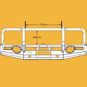OXLEY Bull Bar to suit Toyota LC70 Single-Cab